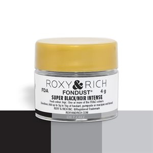 Super Black Fondust Food Coloring By Roxy Rich 4 gram