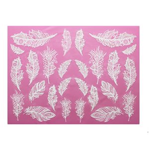 Feathers 3D Large Cake Lace Mat By Claire Bowman