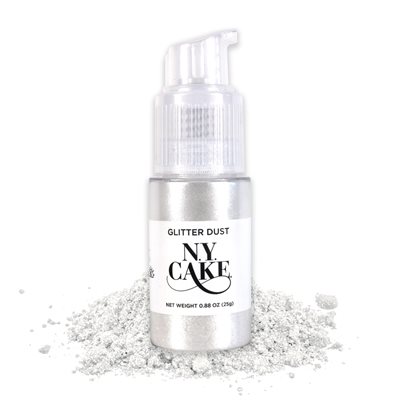 White Pearl Edible Glitter Dust Pump by NY Cake - 25 grams