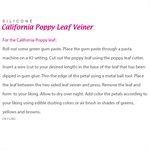 California Poppy Leaf Veiner by James Rosselle