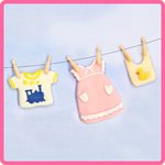 Baby Clothes Washing Line Silicone Mold By Katy Sue