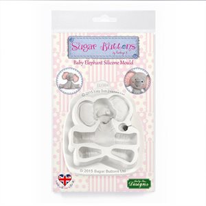 Baby Elephant Sugar Buttons Silicone Mold By Katy Sue