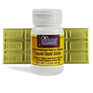 Gold Liquid Shine Natural Food Color By TruColor 1.5 Ounce