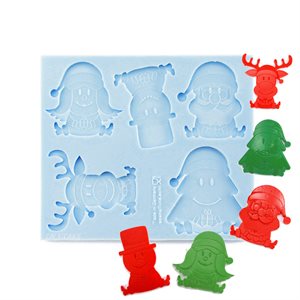 Christmas Santa, Reindeer, Snowman Silicone Mold