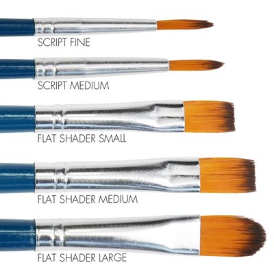 7PennChalk and Wax Brushes Paint Brush Set Oval Flat Round Paint Brush Kit 