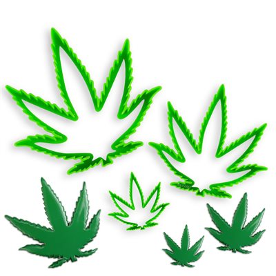 Cannabis Weed Leaf Cookie Cutter 01Fondant Cake Decorating