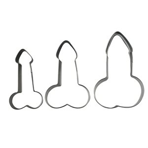 Male Anatomy Cookie Cutter Set of 3