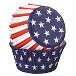 Red ,White & Blue Standard Baking Cup By Wilton