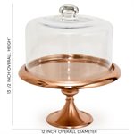 11 3 / 4" Rose Gold Classic Cake Stand by NY Cake