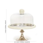 8 1 / 2" Silver Pearl Cake Stand by NY Cake
