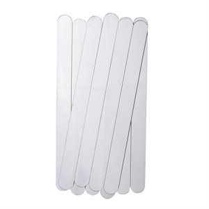Shiny Silver Popsicle Sticks Pack of 10