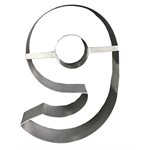 Stainless Steel Number Mold "9"- 8 1 / 2" x 5 1 / 2" x 2" Deep