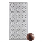 Hemisphere 1" Polycarbonate Chocolate Mold - 24 Cavity