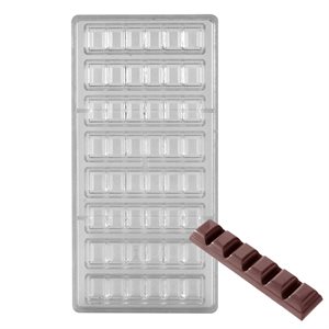 6-Square Bar Polycarbonate Chocolate Mold