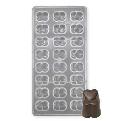 Double Heart Polycarbonate Chocolate Mold