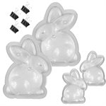 3D Bunny Family Polycarbonate Chocolate Mold
