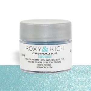Turquoise / Sky Blue Edible Hybrid Sparkle Dust By Roxy Rich 2.5 gram
