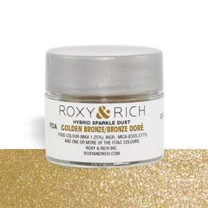 Golden Bronze Edible Hybrid Sparkle Dust By Roxy Rich 2.5 gram