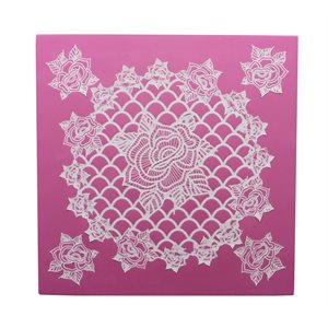 Ring of Roses Half Cake Lace Mat By Claire Bowman