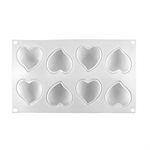 Curvy Pillowed Heart Silicone Baking & Freezing Mold - 8 Cavity