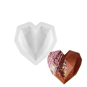 4" Diamond Smash Heart Silicone Baking & Freezing Mold
