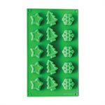 Snowflake,Tree and Star Silicone Novelty Bakeware
