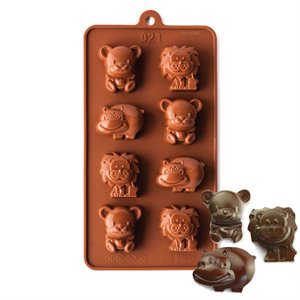 Lions and Hippos Silicone Chocolate Mold