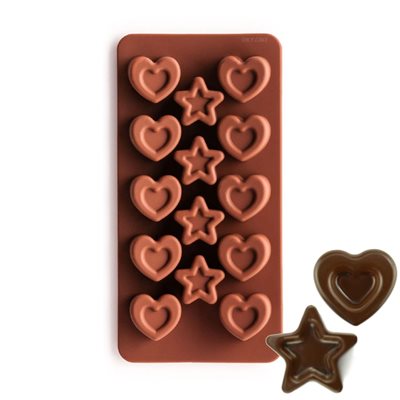 Stars and Hearts Silicone Chocolate Mold