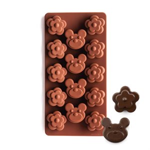 Blossom and Teddy Bear Silicone Chocolate Mold