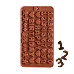 Mini Number Silicone Chocolate Mold