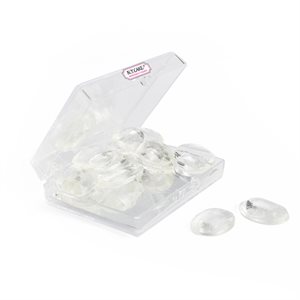 Edible Sugar Diamonds Clear Oval Small 16 Pieces