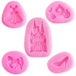 Princess Carriage, Slipper, Castle, Dress & Horse Silicone Mold
