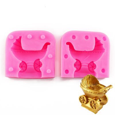 3D Baby Carriage Silicone Mold