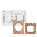 Dual Oval & Square Picture Frame Silicone Mold