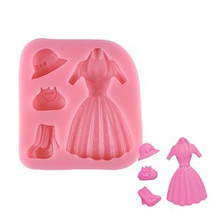 Lady Outfit Silicone Fondant Mold