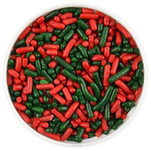 Red & Green Christmas Jimmies Sprinkles