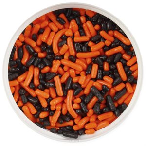 Black & Orange Jimmies Sprinkles