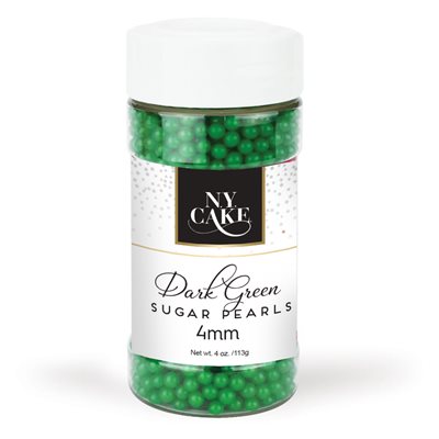 Dark Green Sugar Pearls 4 mm
