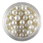 Pearlized White Sugar Pearls 6mm