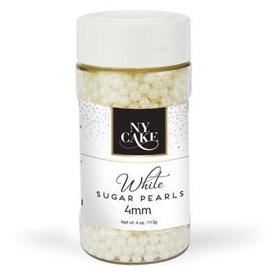 White Sugar Pearls 4mm