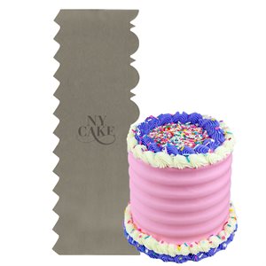 Scallops & Waves Double Sided Stainless Steel Icing Scraper Comb