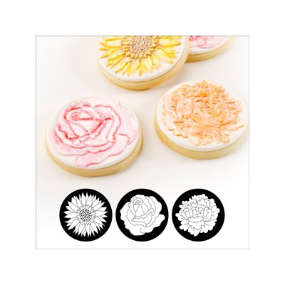 Floral Cupcake / Cookie Stencils