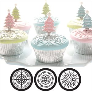 Scroll Cupcake / Cookie Stencils