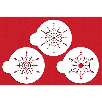 Large Jeweled Snowflakes Stencil Set