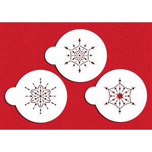 Small Jeweled Snowflakes Stencil Set