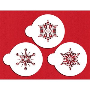 Small Crystal Snowflakes #1 Cookie Stencil