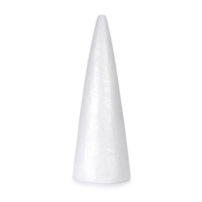 White Durafoam Styrafoam Cone 15 Inches Tall x 5 Inch Base