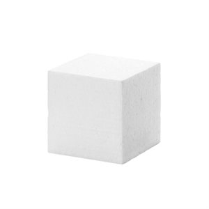 White Durafoam Styrafoam Cube 3 x 3 Inches