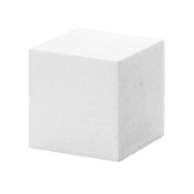 White Durafoam Styrafoam Cube 5 x 5 Inch