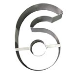 Stainless Steel Number Mold "6"- 8 1 / 2" x 5 1 / 2" x 2" Deep